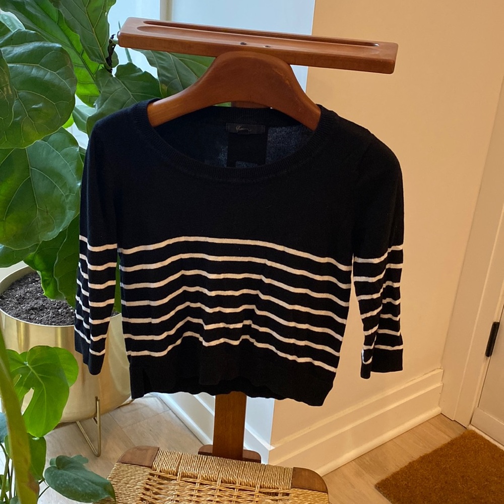 Forever 21 Cropped Breton Stripe Sweater